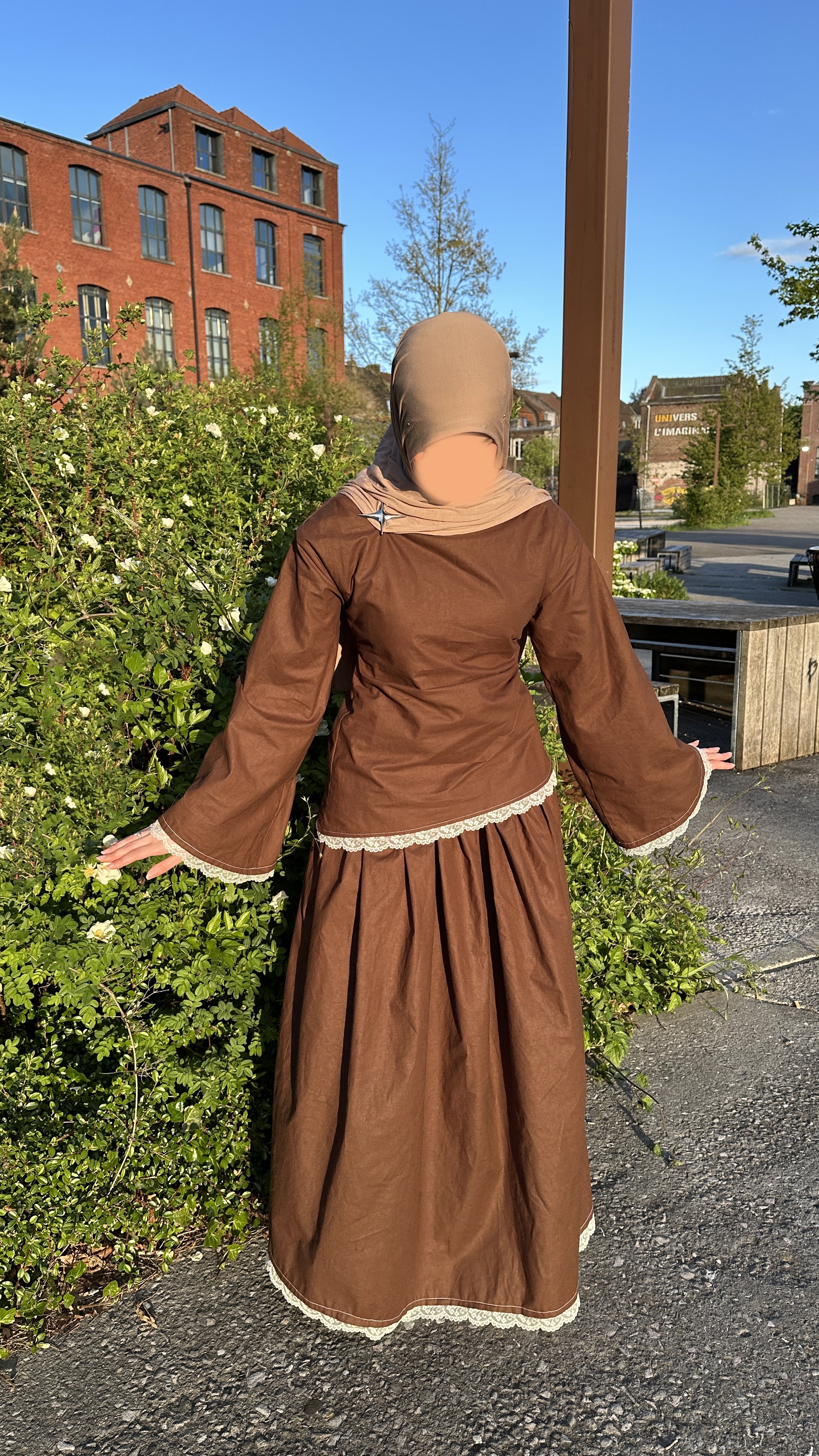 Plain brown skirt