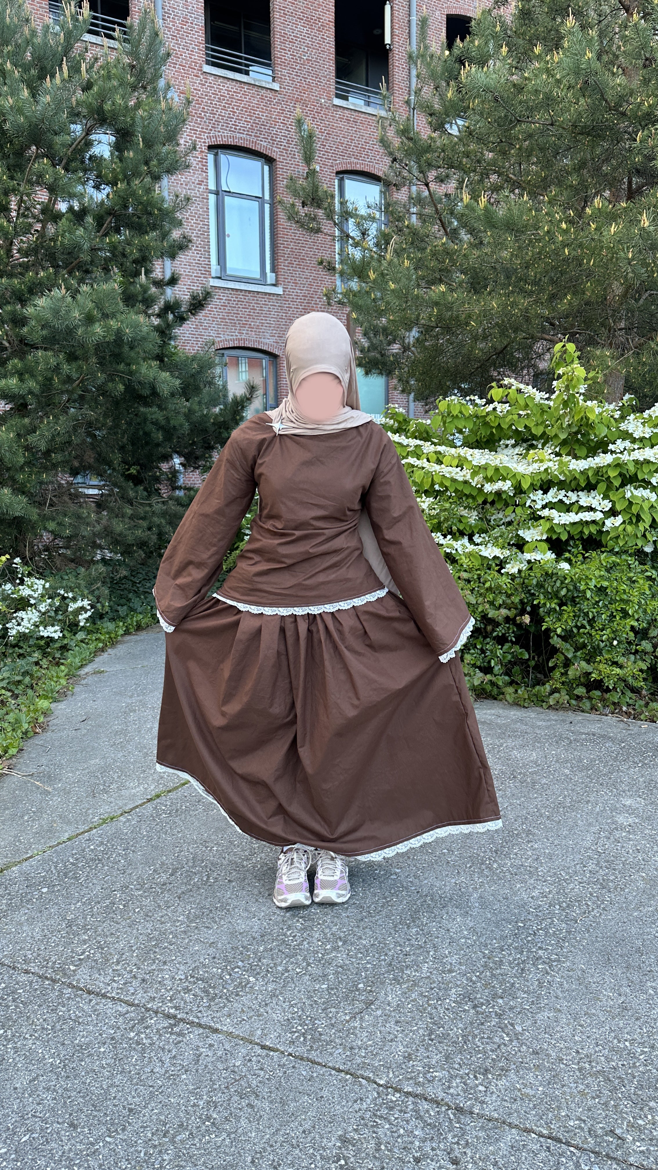 Plain brown skirt