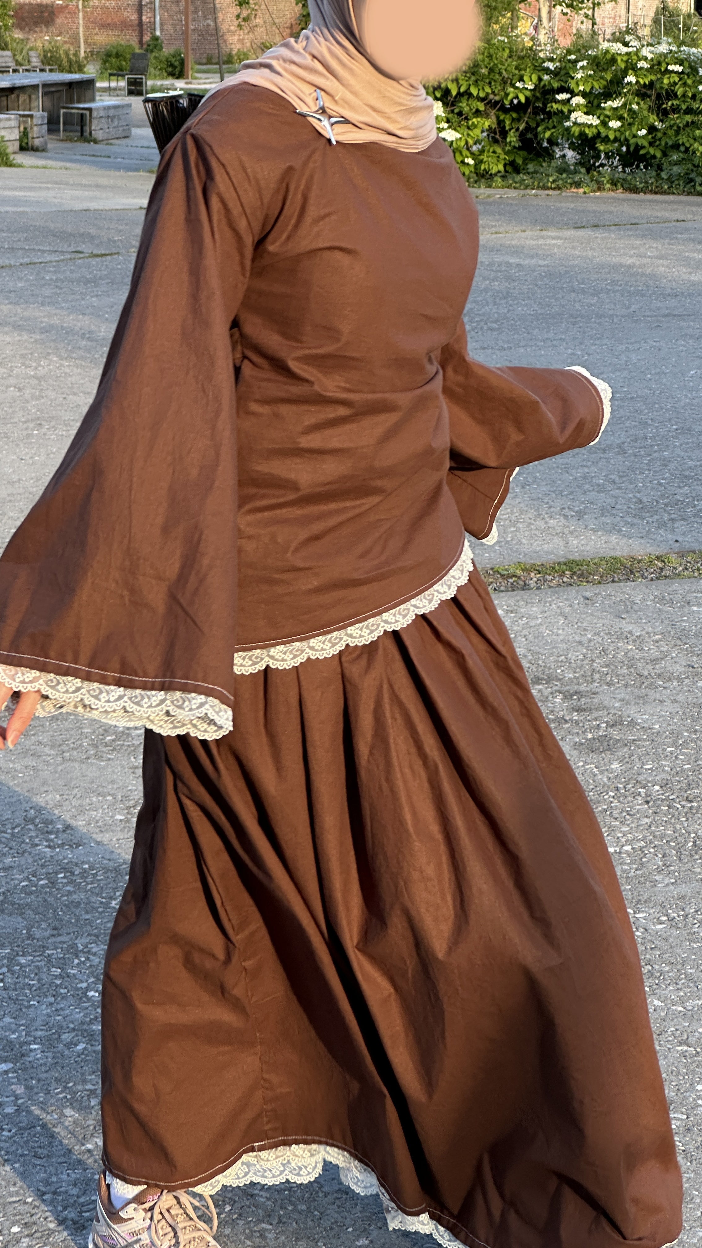 Plain brown skirt